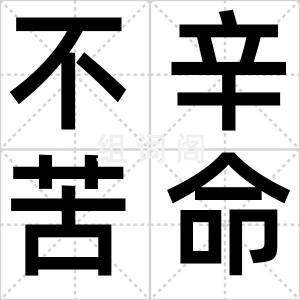 不辛苦命苦