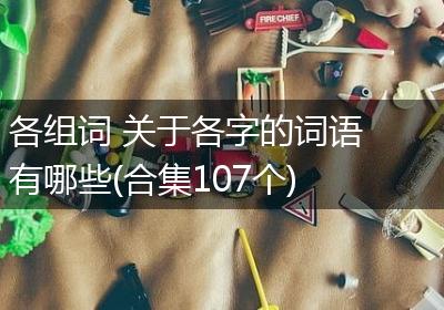 各组词 关于各字的词语有哪些(合集107个)