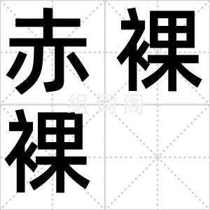 赤裸裸