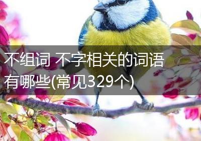 不组词 不字相关的词语有哪些(常见329个)