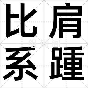 比肩系踵
