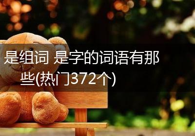 是组词 是字的词语有哪些(热门372个)