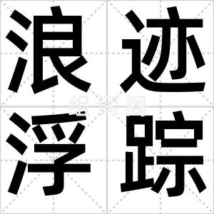 浪迹浮踪