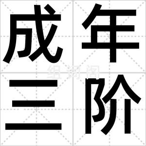 成年三阶段