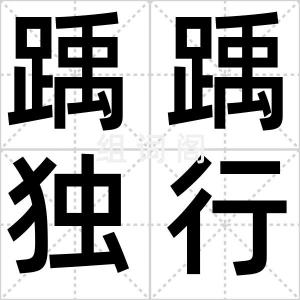 踽踽独行