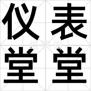 仪表堂堂