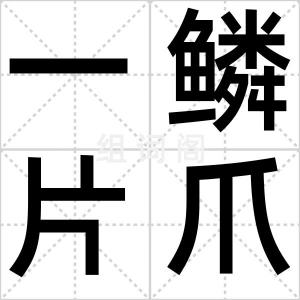 一鳞片爪
