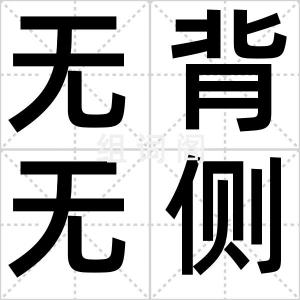 无背无侧