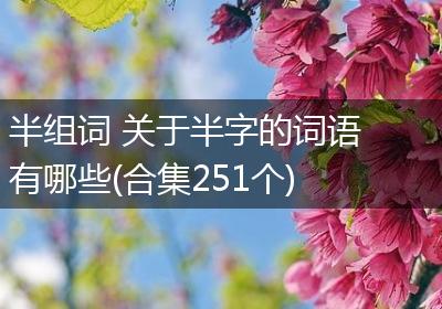 半组词 关于半字的词语有哪些(合集251个)