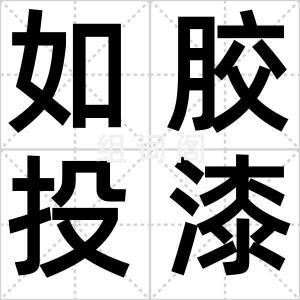如胶投漆