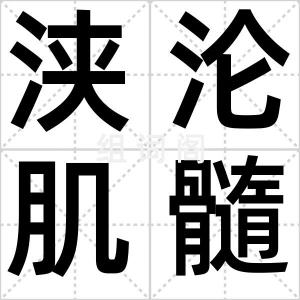 浃沦肌髓