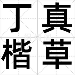 丁真楷草