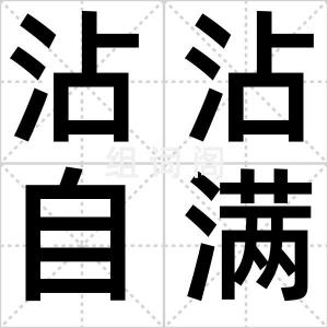 沾沾自满