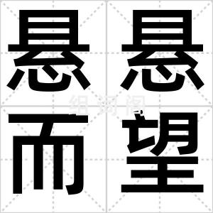 悬悬而望