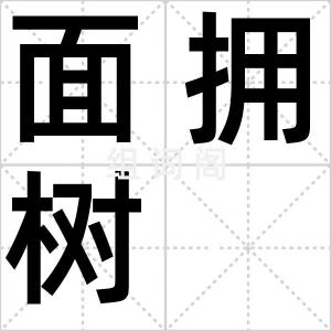 面拥树