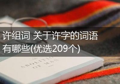 许组词 关于许字的词语有哪些(优选209个)