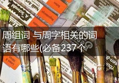 周组词 与周字相关的词语有哪些(必备237个)