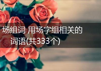 场组词 用场字组相关的词语(共333个)
