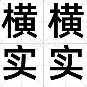 横横实实