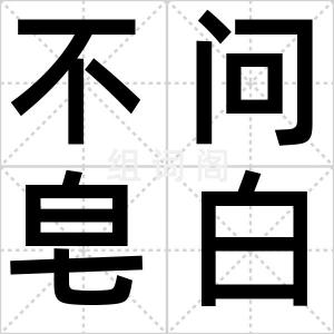 不问皂白