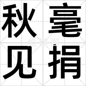 秋毫见捐