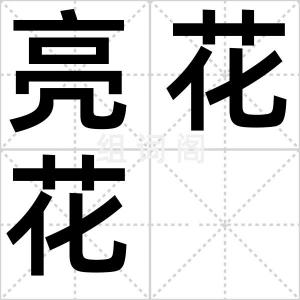 亮花花
