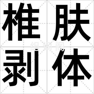 椎肤剥体
