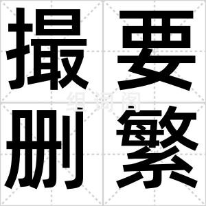 撮要删繁