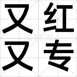 又红又专