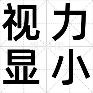 视力显小症