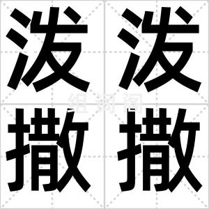 泼泼撒撒