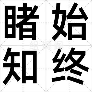 睹始知终