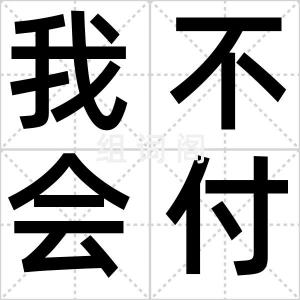 我不会付款