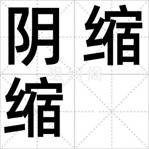 阴缩缩