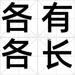 各有各长