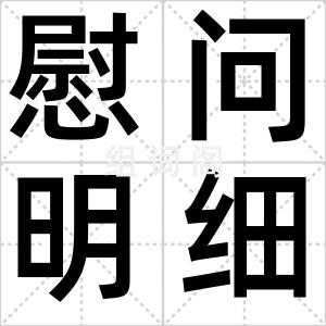 慰问明细表