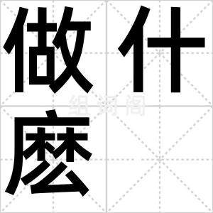 做什麽