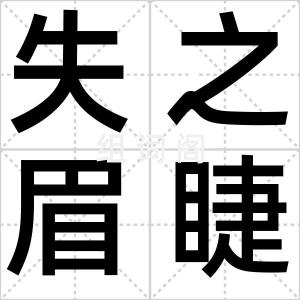 失之眉睫