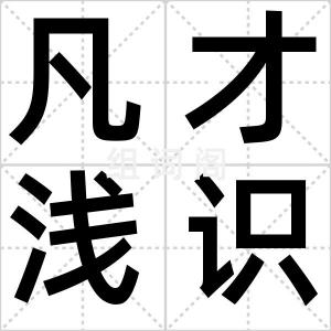 凡才浅识
