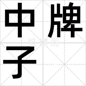 中牌子