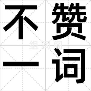 不赞一词