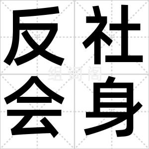 反社会身体