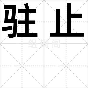 驻止