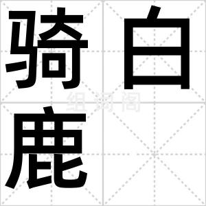 骑白鹿
