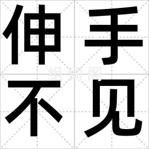 伸手不见掌