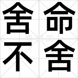 舍命不舍财