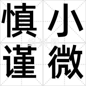 慎小谨微