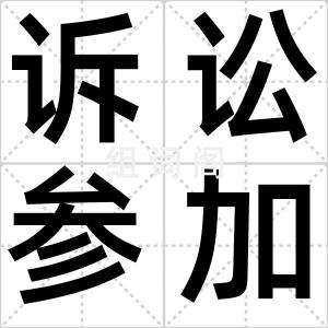 诉讼参加人