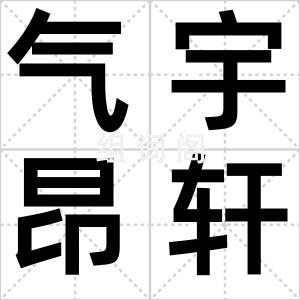 气宇昂轩