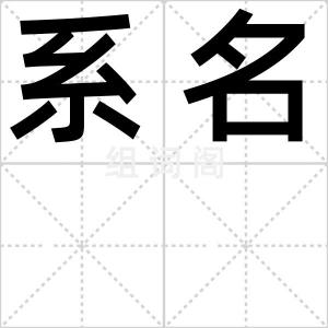 系名